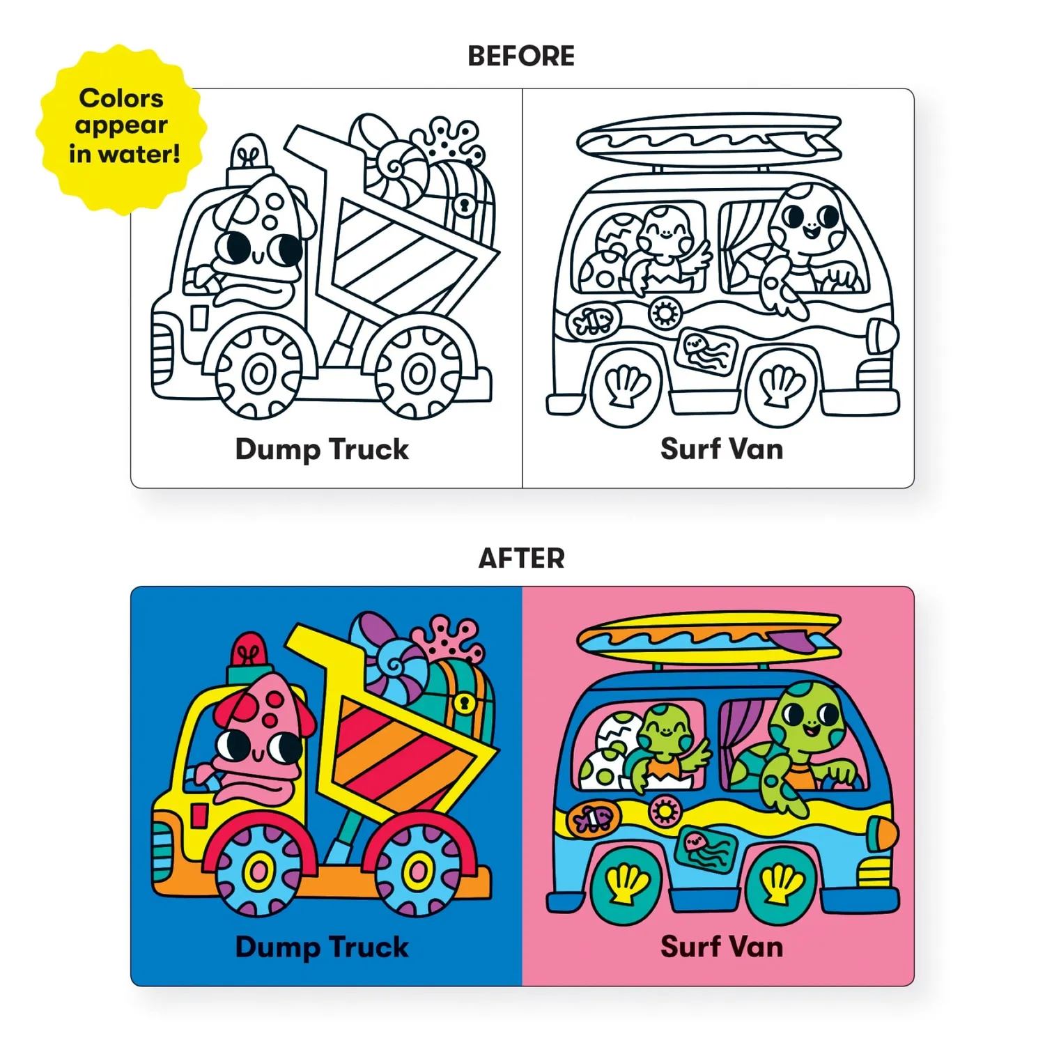 Mudpuppy Marine Life On the Move carte baie 6 pagini apa