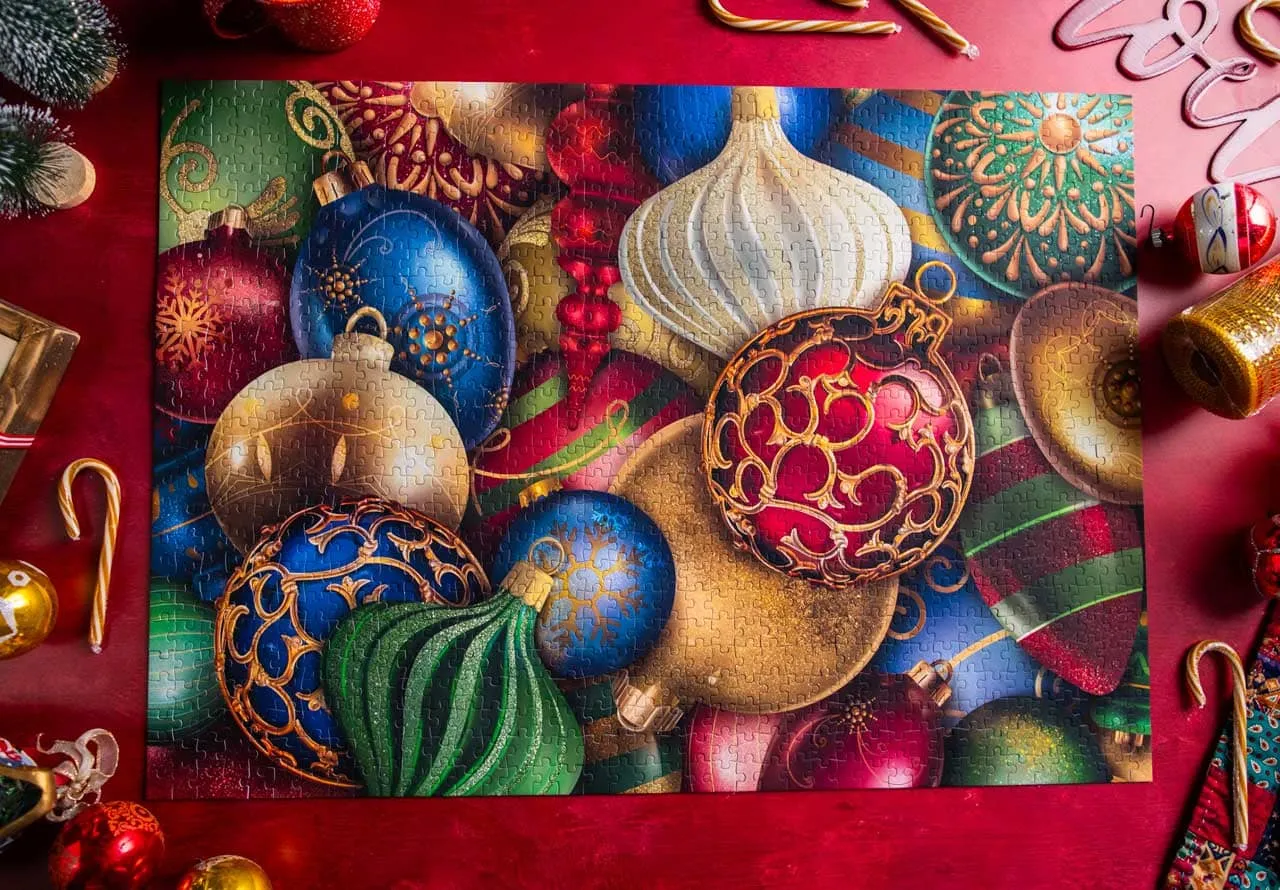Mosaic Traditions Holiday Decorations puzzle carton 1000 piese craciun