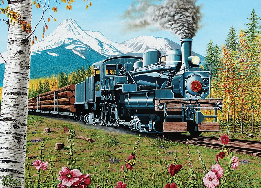 Cobble Hill Lumbering Along puzzle 1000 piese trenuri