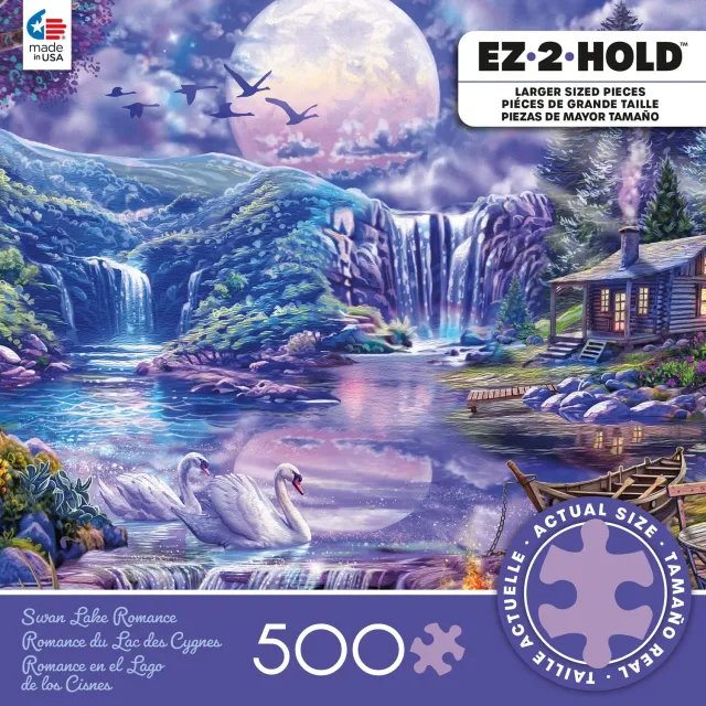 Ceaco EZ 2 Hold Swan Lake Romance puzzle 500 piese