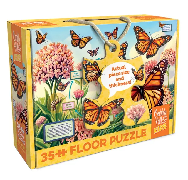 Cobble Hill Life Cycle of a Monarch puzzle podea 35 piese