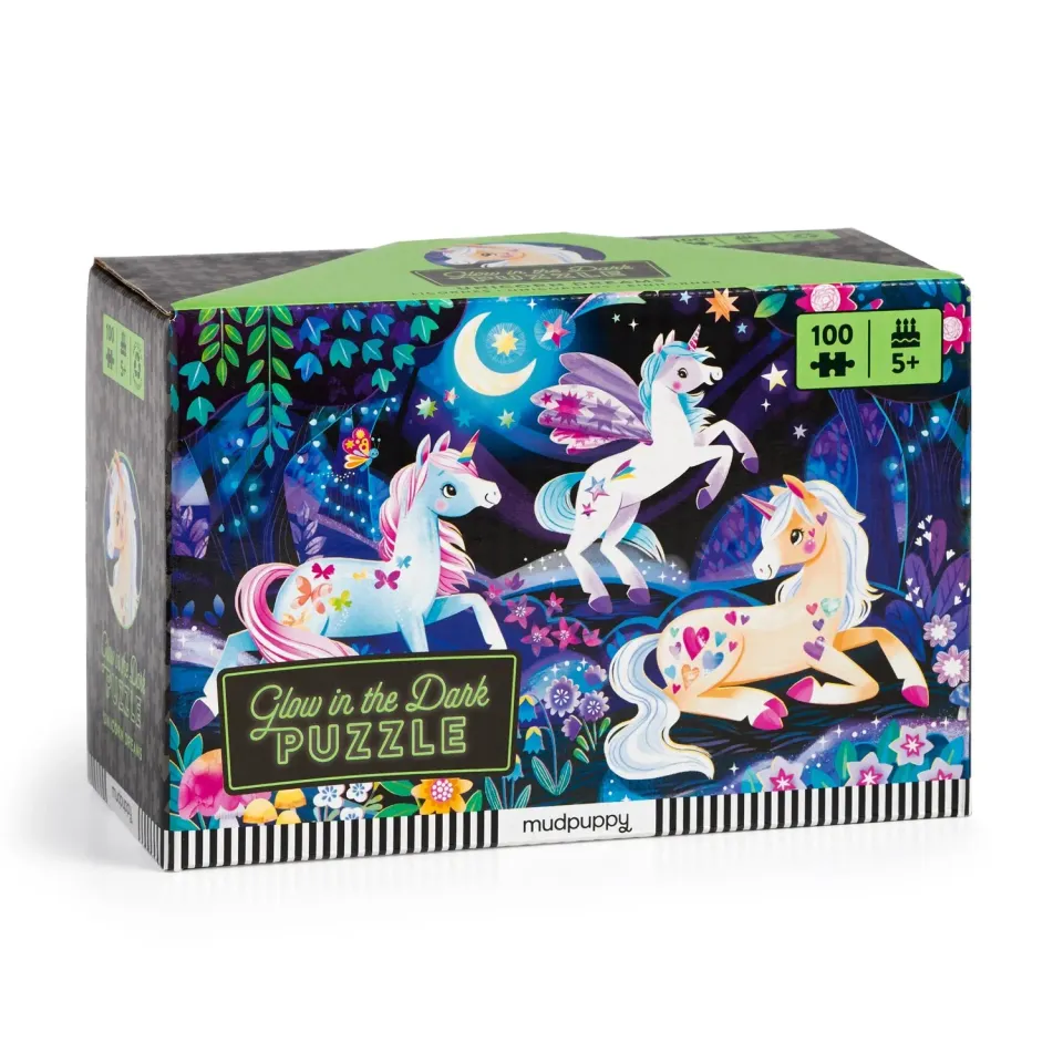 Mudpuppy Unicorn Dreams 100 puzzle 100 piese fosforescent
