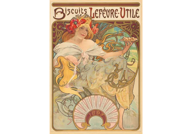 Mosaic Puzzles Biscuits Mucha puzzle lemn 1000 piese vintage