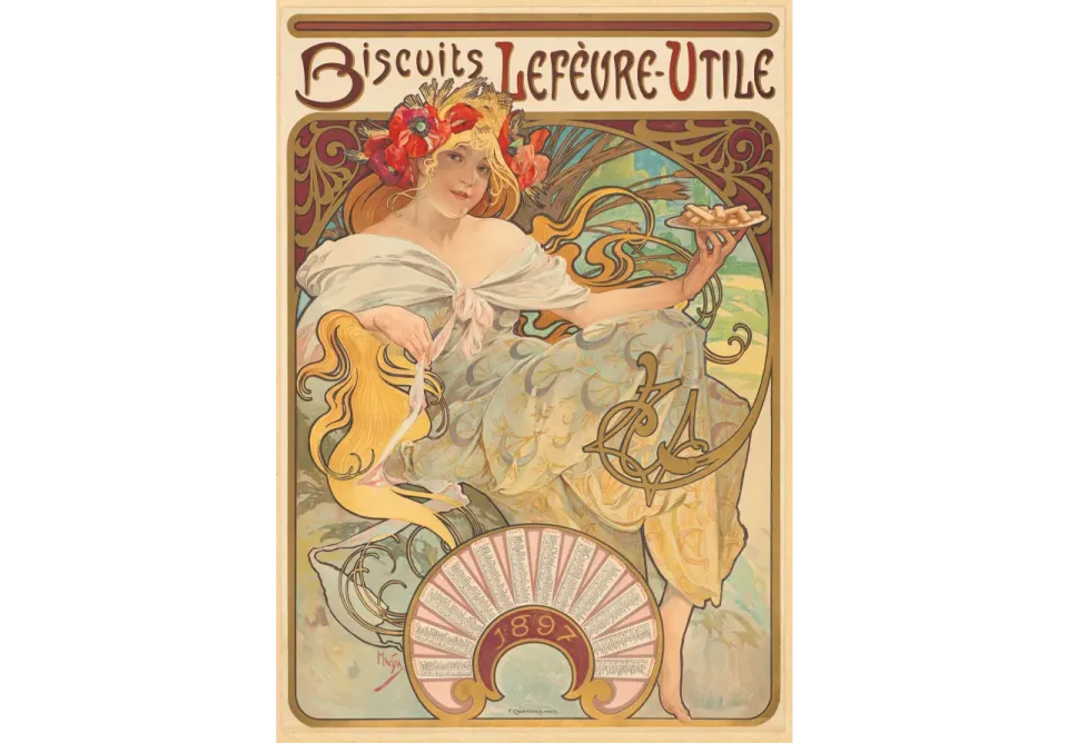 Mosaic Puzzles Biscuits Mucha puzzle lemn 1000 piese vintage