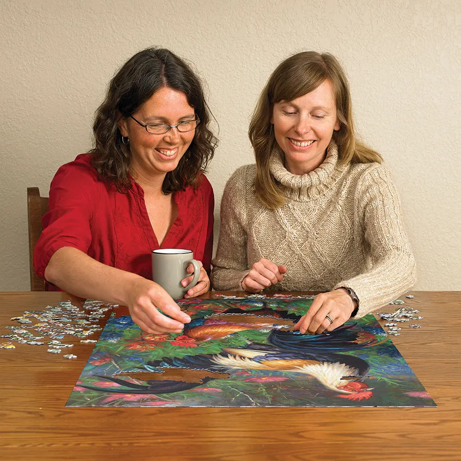 Cobble Hill Roosters puzzle 1000 piese cocoși