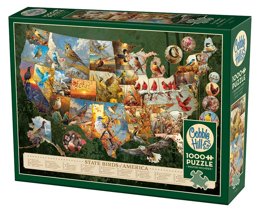Cobble Hill State Birds puzzle 1000 piese hartă păsări