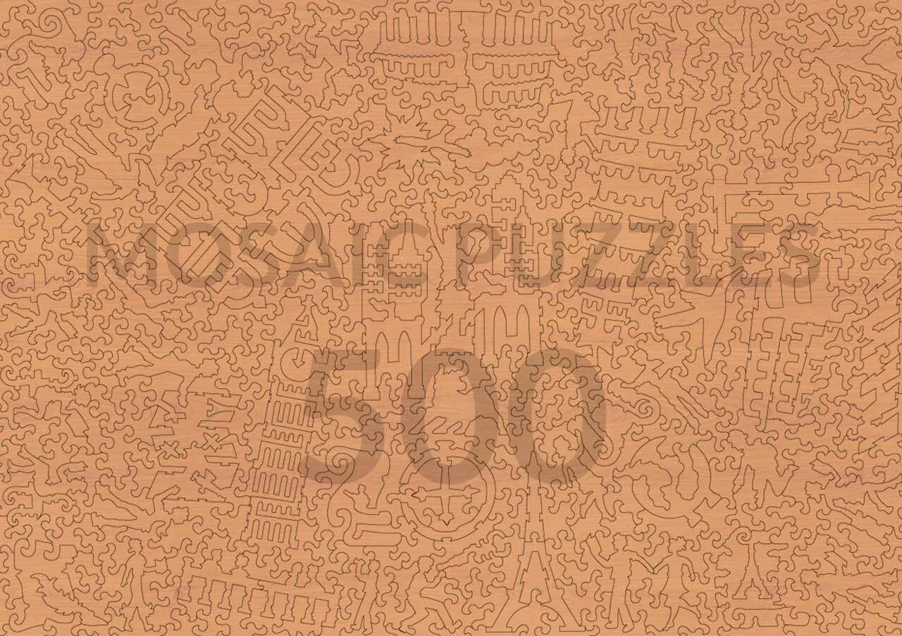 Mosaic Puzzles Around the World in Stamps puzzle lemn 100 piese