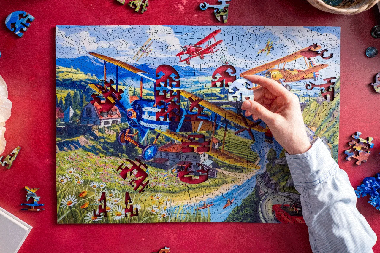 Mosaic Puzzles Air Show puzzle 3D lemn 500 piese avion
