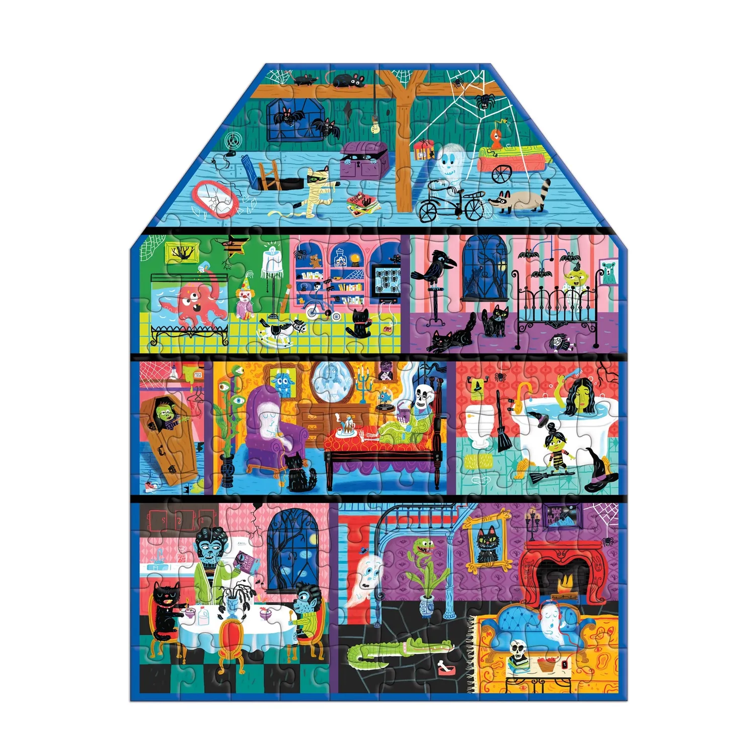 Mudpuppy Spooky House puzzle 100 piese