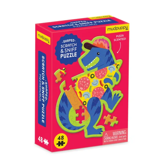 Pizzasaurus 48 piese mini puzzle parfumat pizza