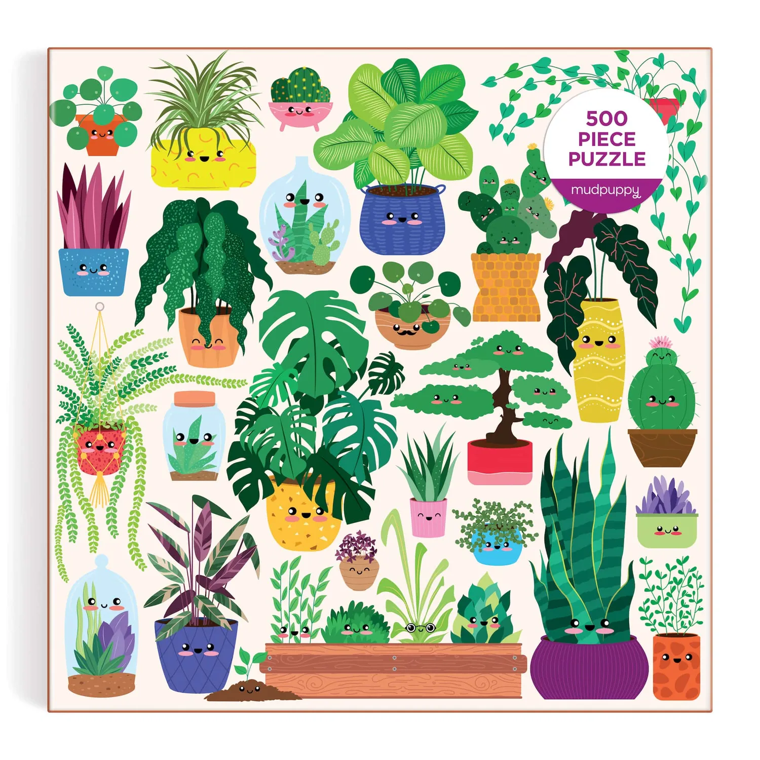 Mudpuppy Happy Plants puzzle 500 piese familie 51x51 cm