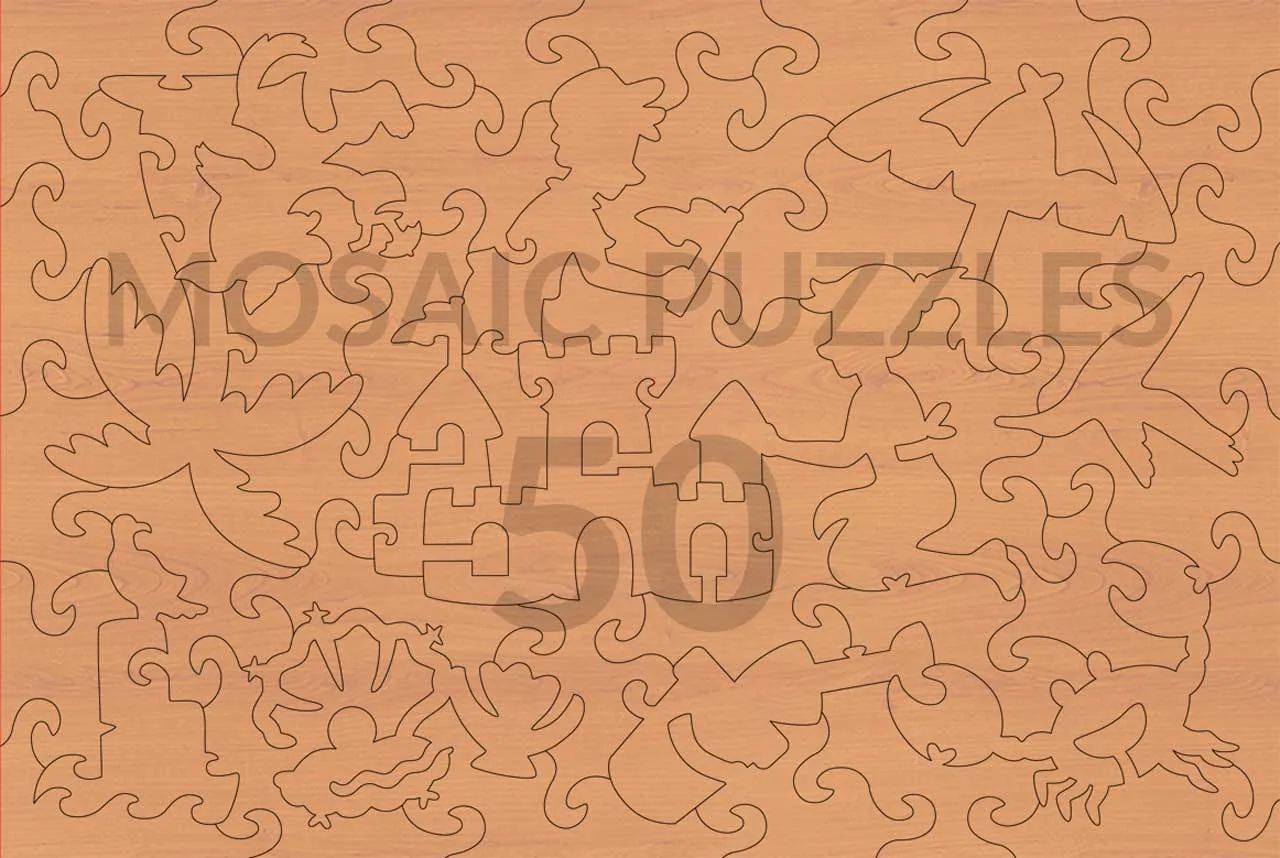 Mosaic Puzzles The Surf Shack puzzle 50 piese copii plaja