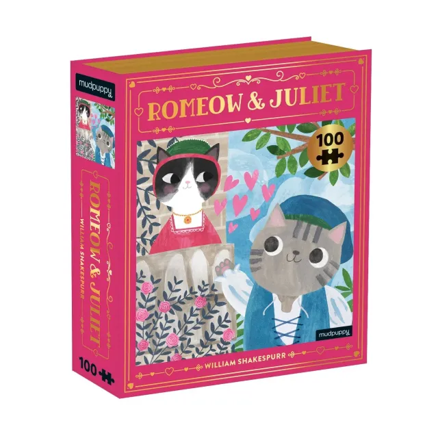 Mudpuppy Romeow Juliet puzzle 100 piese 27x34 cm