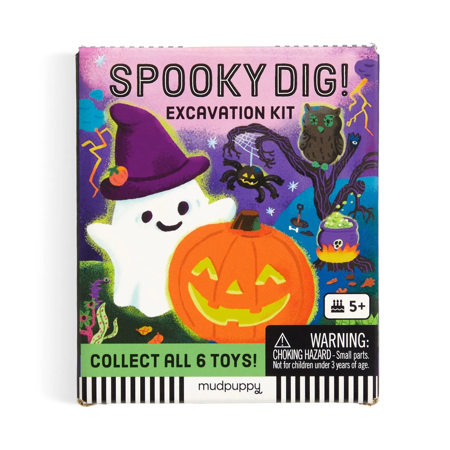 Mudpuppy Spooky Dig kit excavare fosforescent