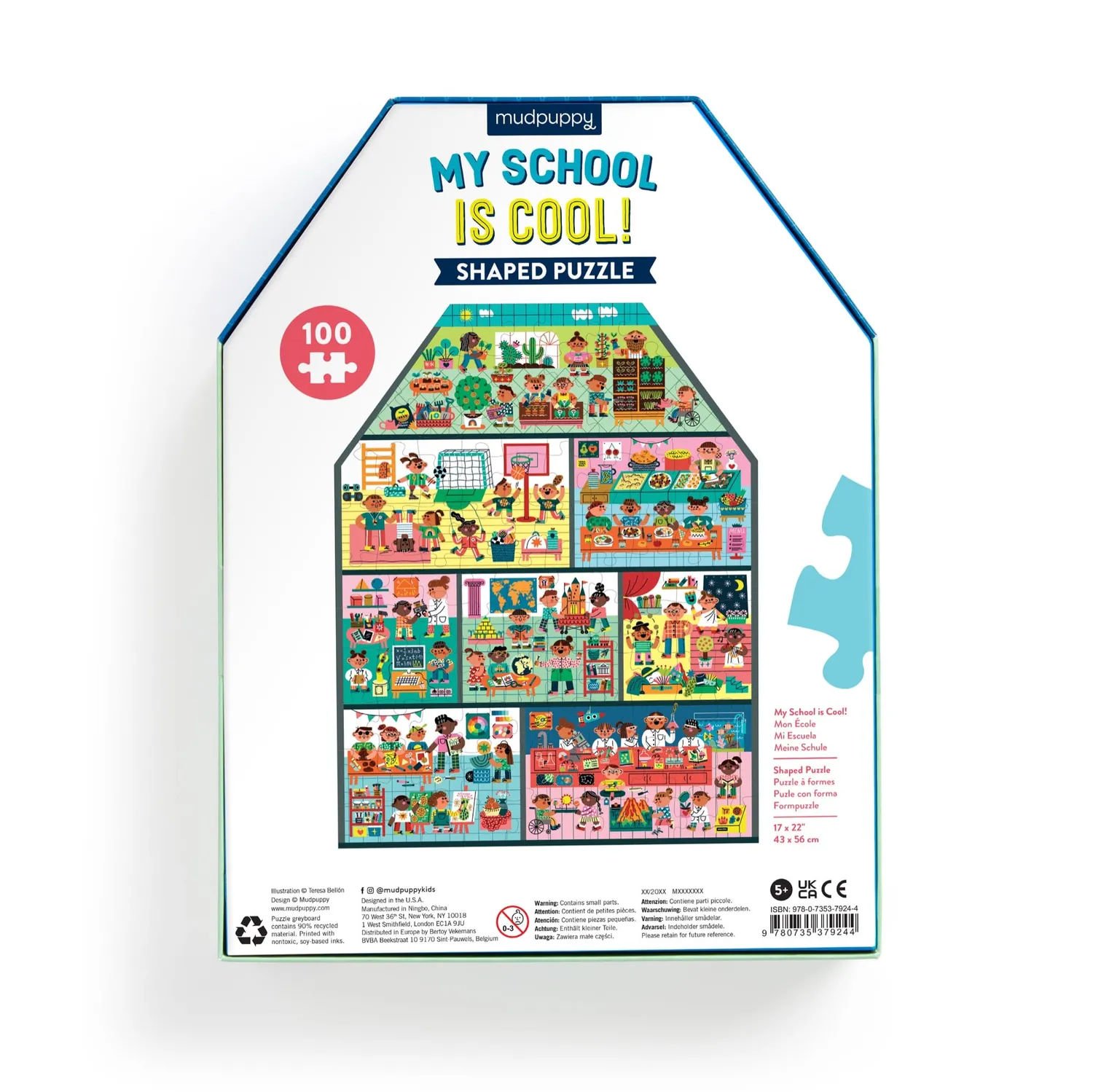 Mudpuppy My School is Cool 100 piese puzzle casa