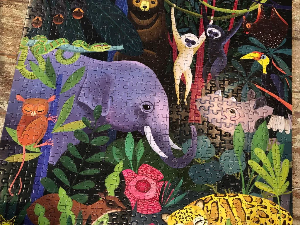 Mudpuppy Jungle Illuminated puzzle 500 piese fosforescent