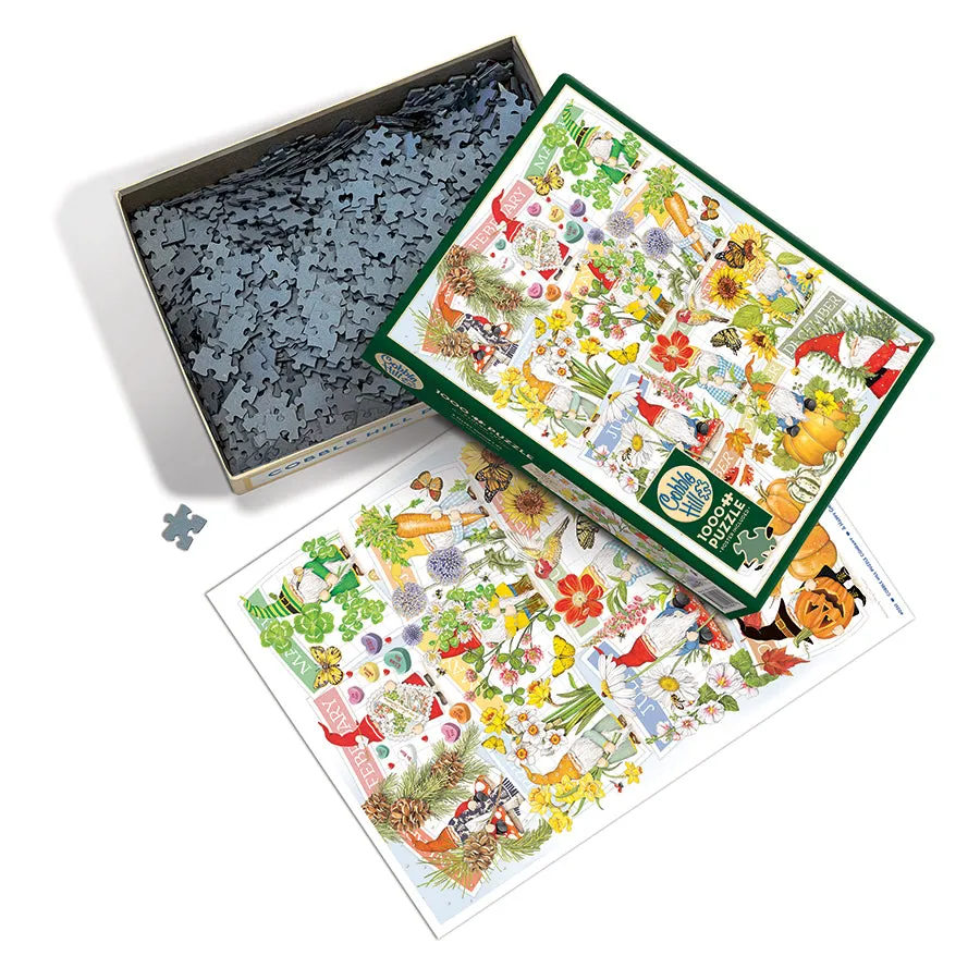 Cobble Hill A Happy Gnome Life puzzle 1000 piese gnomi