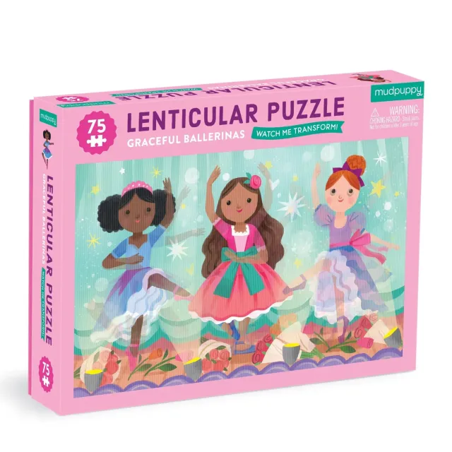 Mudpuppy Graceful Ballerinas puzzle lenticular 75 piese