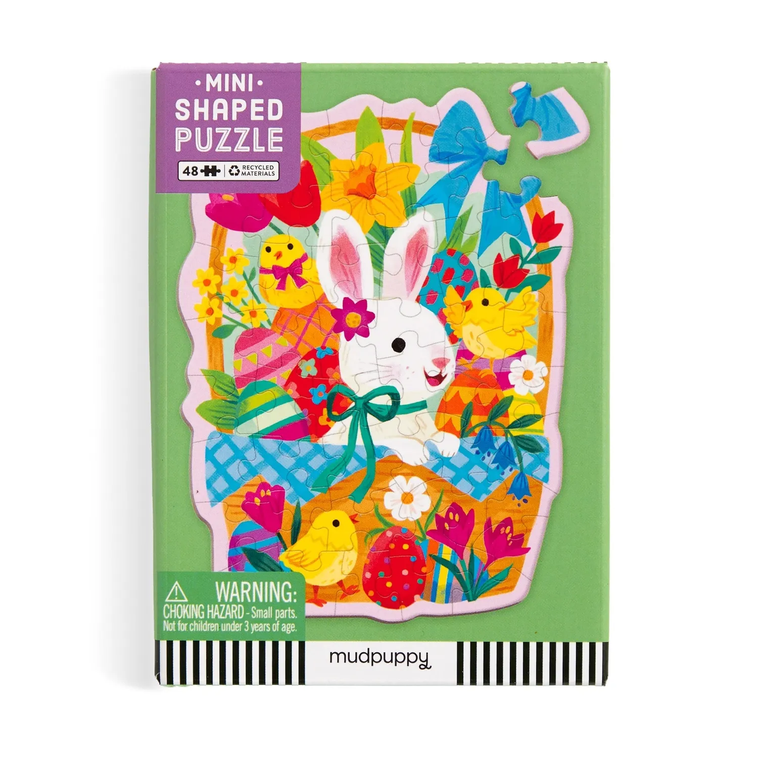Mudpuppy Bunny Basket mini puzzle conturat 48 piese
