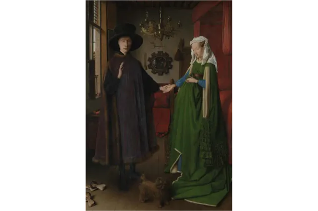 Mosaic Puzzles Arnolfini Wedding Van Eyck puzzle lemn 500 piese