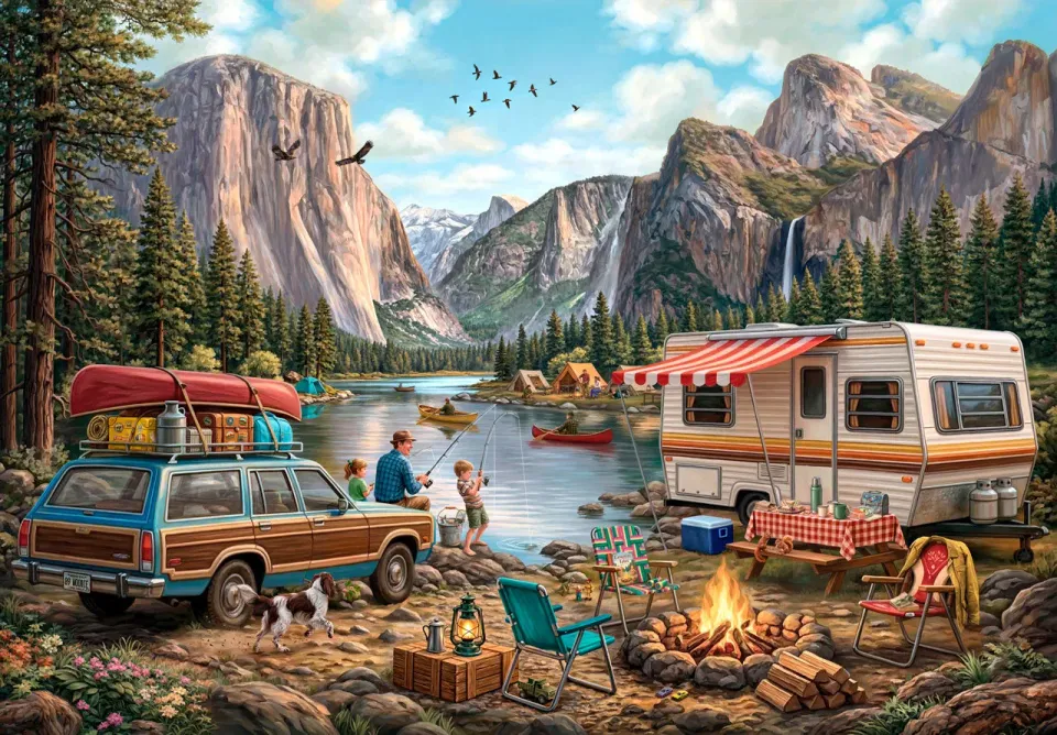 Mosaic Puzzles Campfire Memories puzzle lemn 500 piese