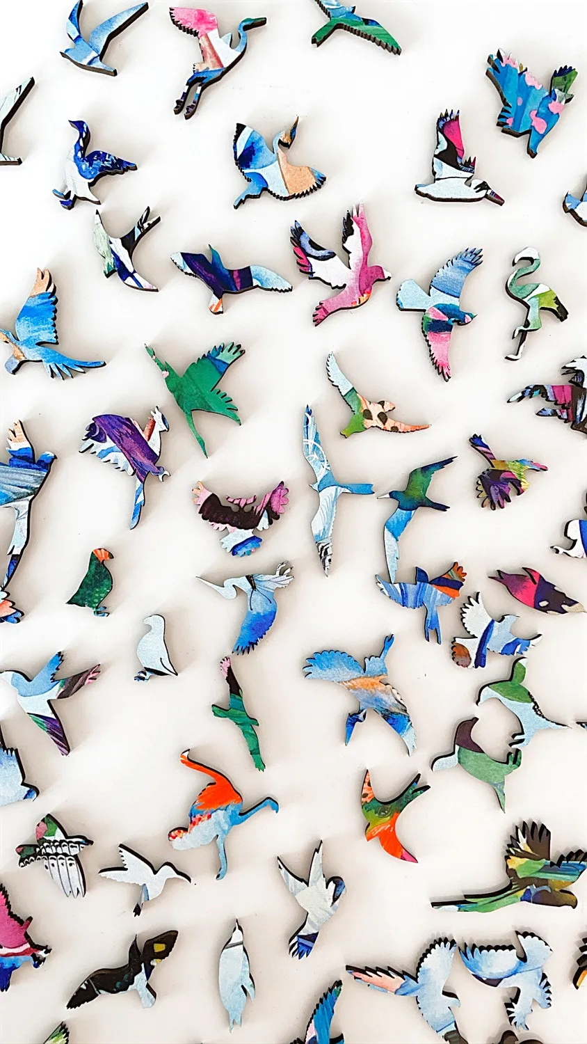 Mosaic Puzzles Bird Garden puzzle lemn 500 piese cu pasari