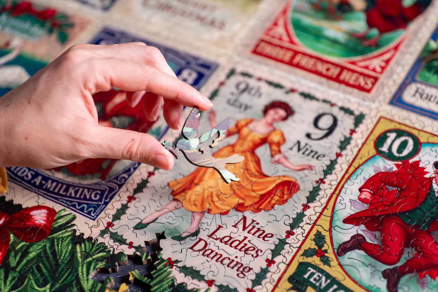 Mosaic Puzzles Twelve Days of Christmas puzzle lemn 500 piese