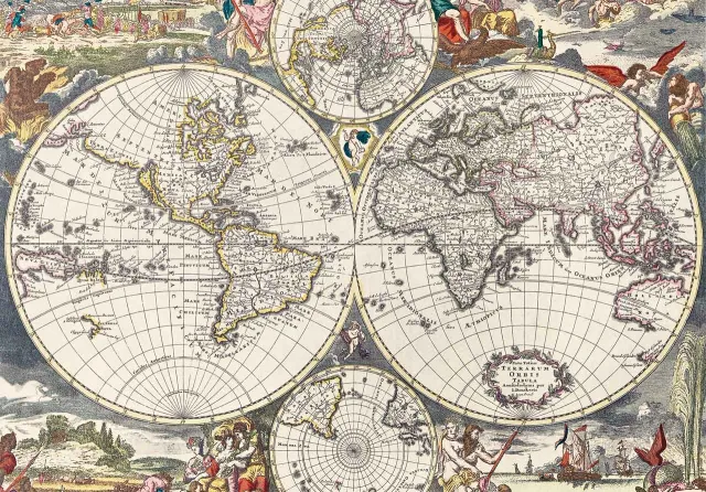 Mosaic Puzzles World Map 1660 puzzle lemn 500 piese harta