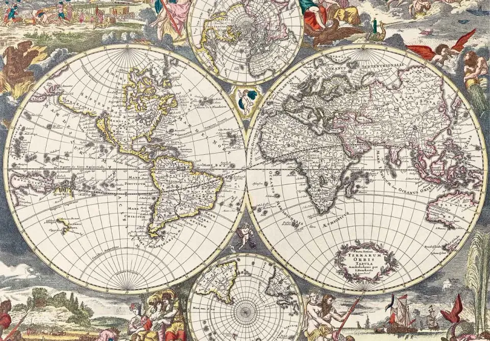 Mosaic Puzzles World Map 1660 puzzle lemn 500 piese harta