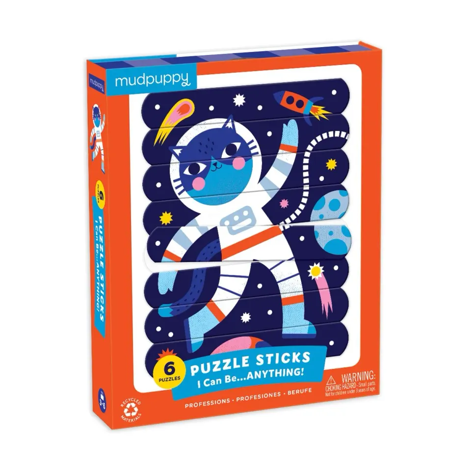 Mudpuppy I Can Be Anything puzzle sticks 24 bete meserii