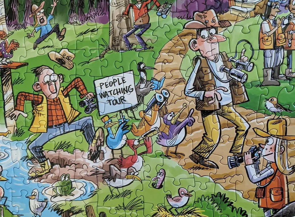 Cobble Hill DoodleTown Birdwatcher's Paradise puzzle 1000 piese pasari