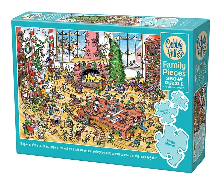 Cobble Hill Elves at Work puzzle 350 piese Craciun