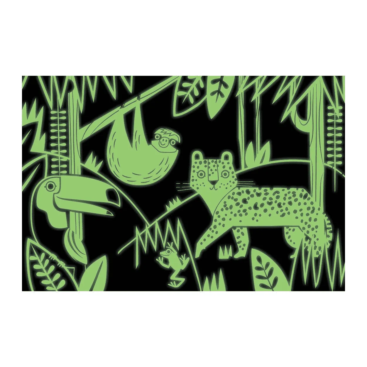 Mudpuppy Rainforest Glow in the Dark puzzle 100 piese fosforescent