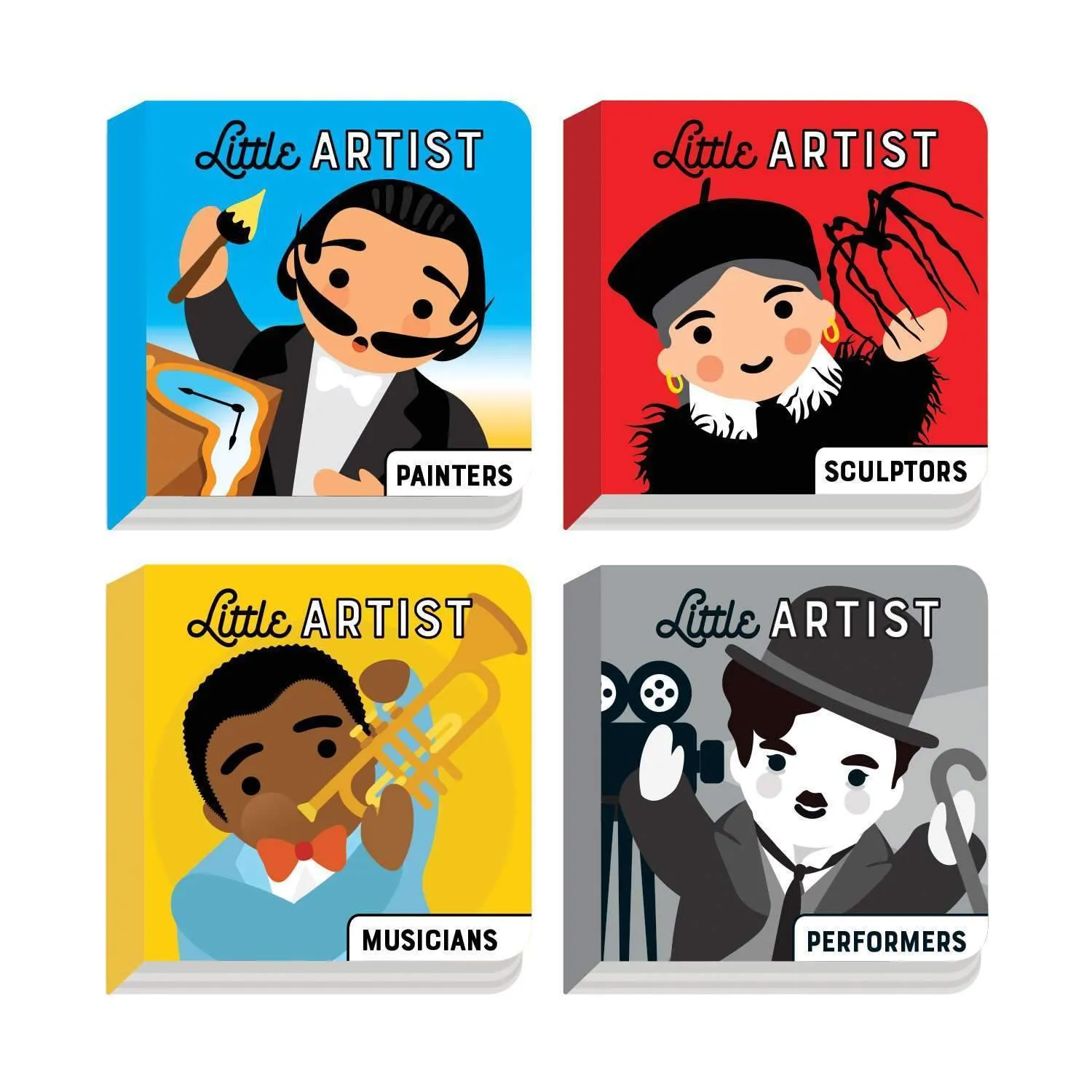 Mudpuppy Little Artist set 4 cărți cartonate artiști