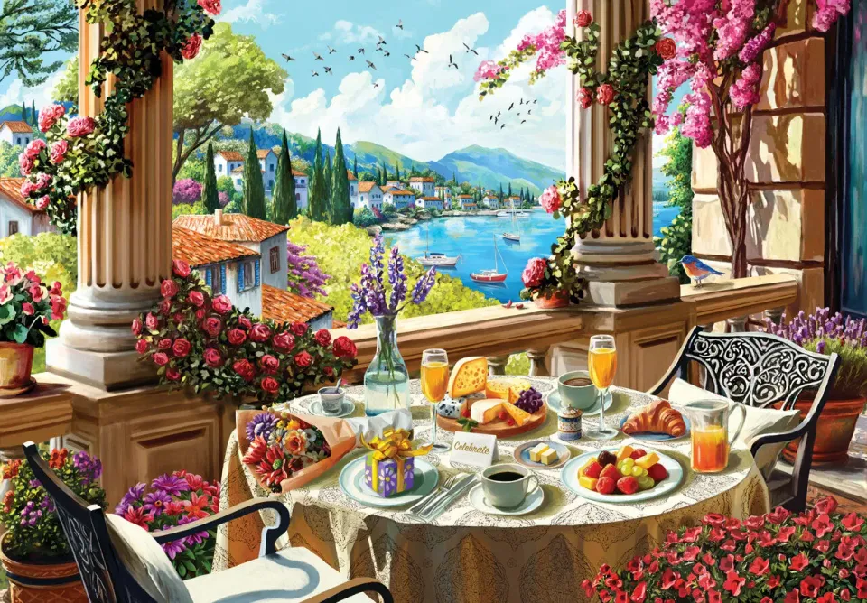 Mosaic Puzzles Brunch Mediterranean puzzle lemn 1000 piese