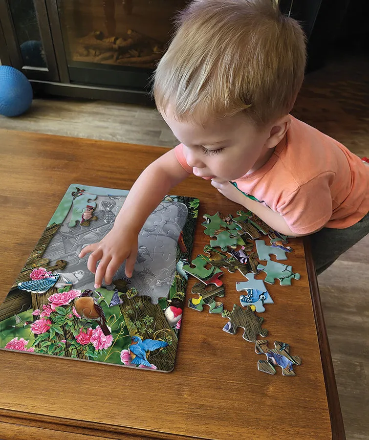 Cobble Hill Wildbird Gathering puzzle tava 35 piese pasari