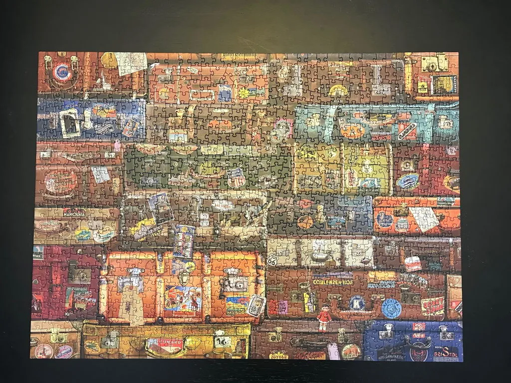 Cobble Hill Luggage puzzle 1000 piese vintage calatorii