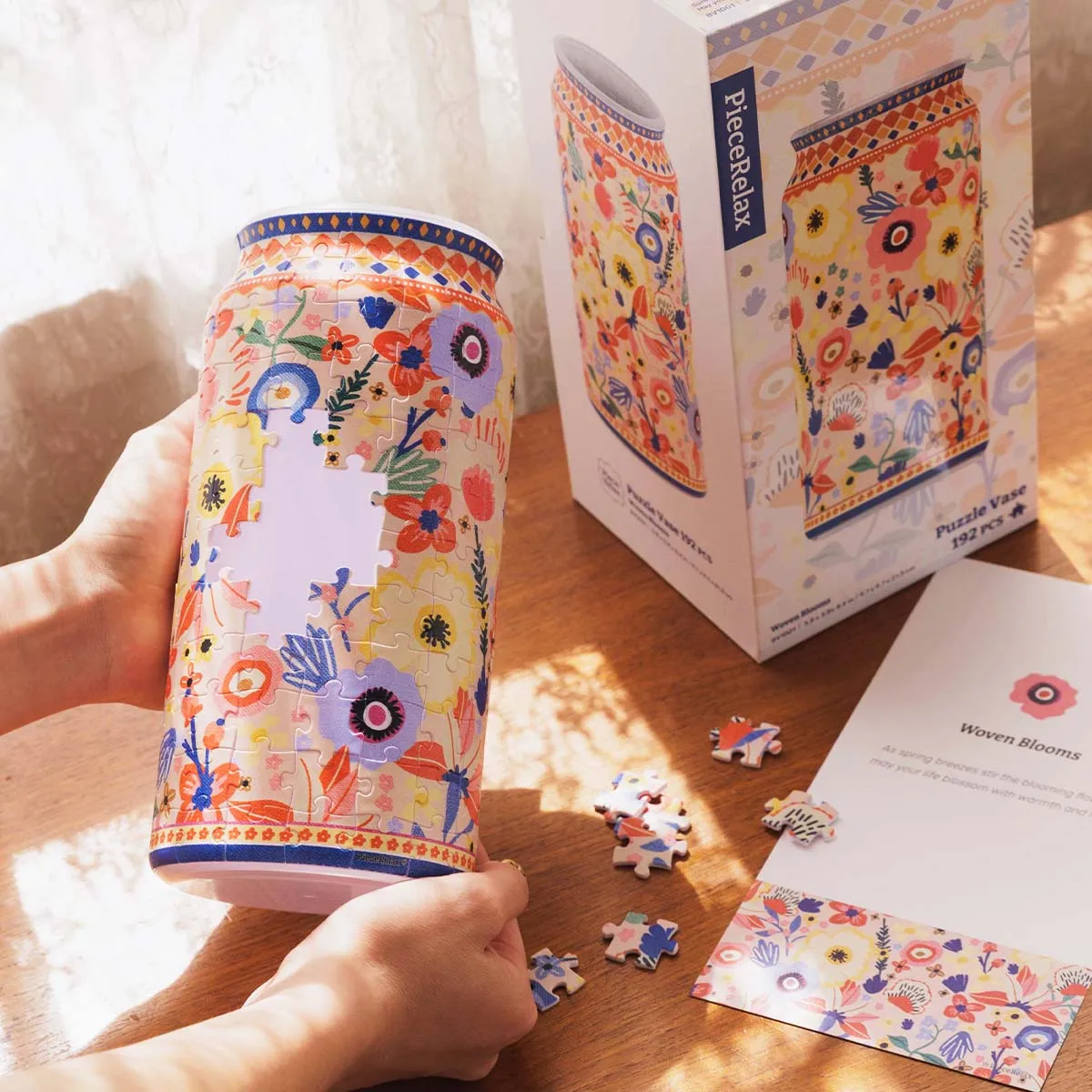 PieceRelax Woven Blooms BV1001 vază puzzle flori