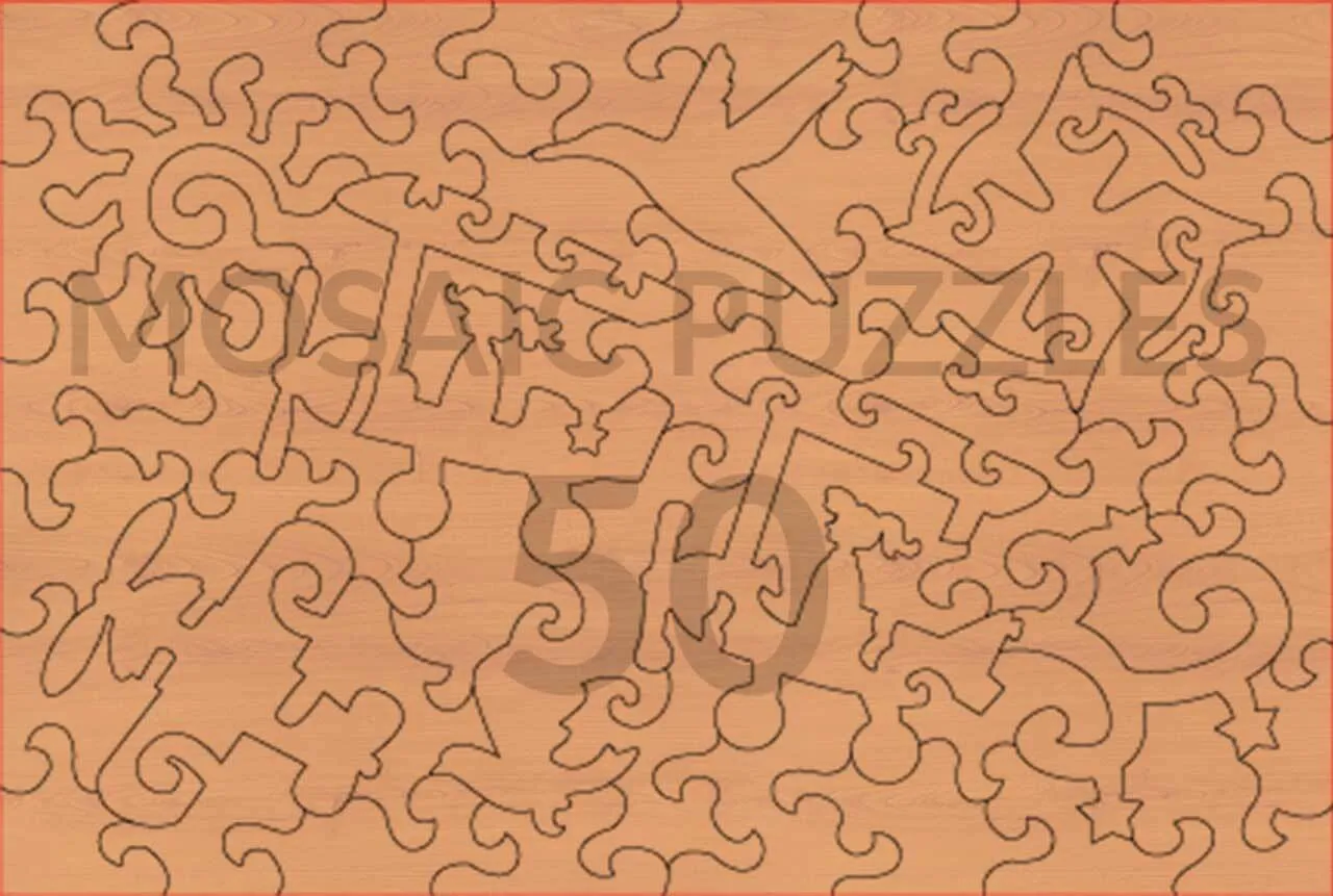 Mosaic Puzzles Aviator's Archive puzzle lemn 50 piese avioane