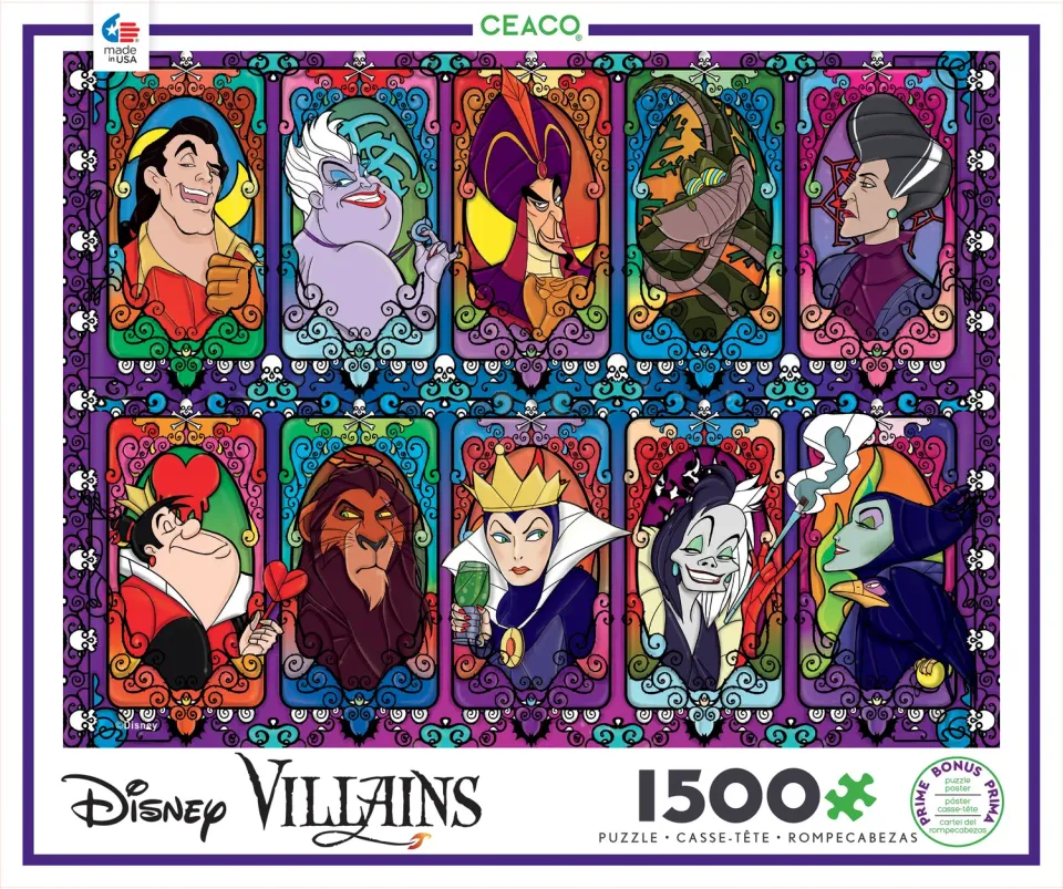 Ceaco Disney Villains 2 puzzle 1500 piese vitraliu