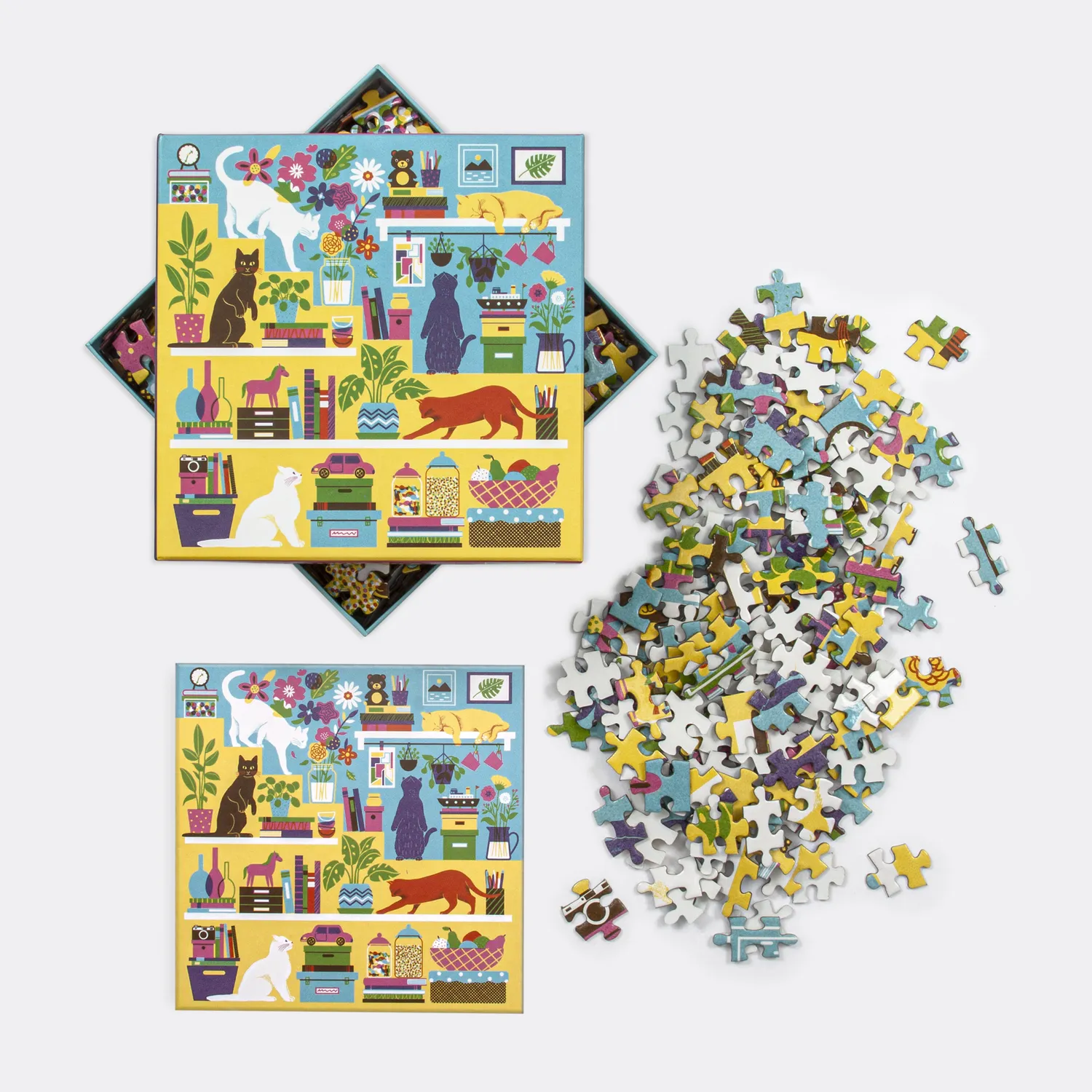 Mudpuppy Curious Cats puzzle 500 piese pisici 50x50 cm
