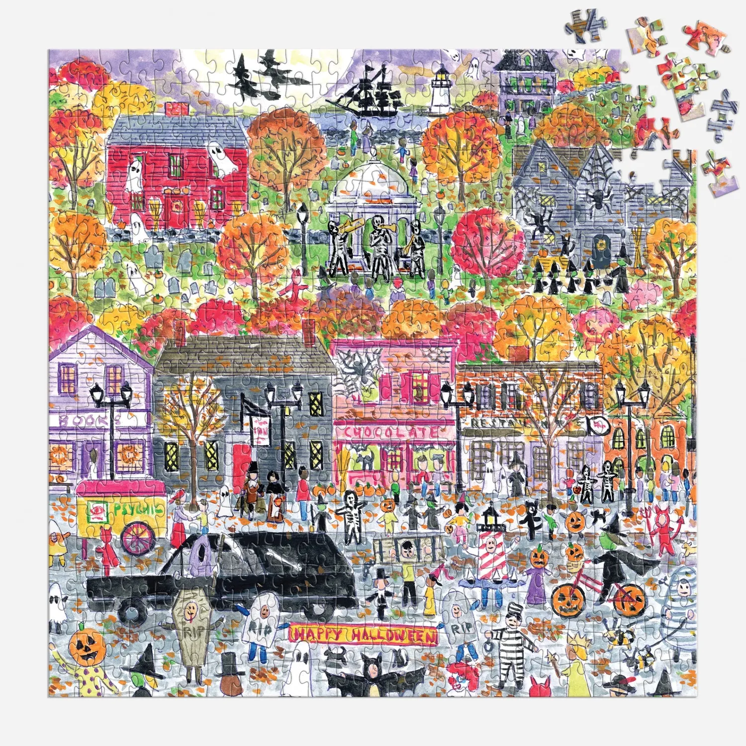 Mudpuppy Michael Storrings Halloween Parade 500 puzzle 500 piese