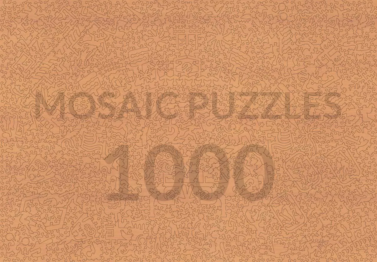 Mosaic Puzzles Baseball puzzle lemn 1000 piese arta vintage