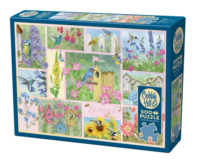 Cobble Hill Garden Birds in Summer puzzle 500 piese