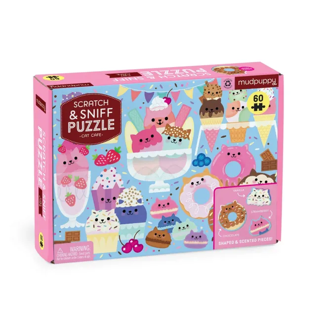 Mudpuppy Cat Cafe 60 piese puzzle parfumat