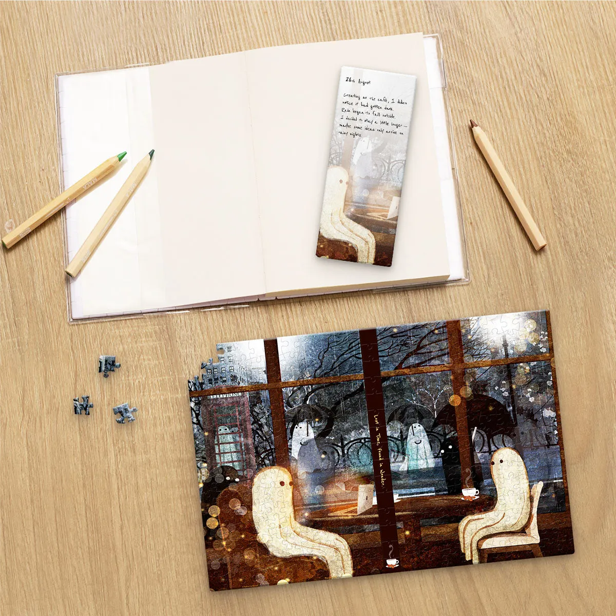 PieceRelax Warm Glow YA1072 jurnal puzzle copertă A5 cald