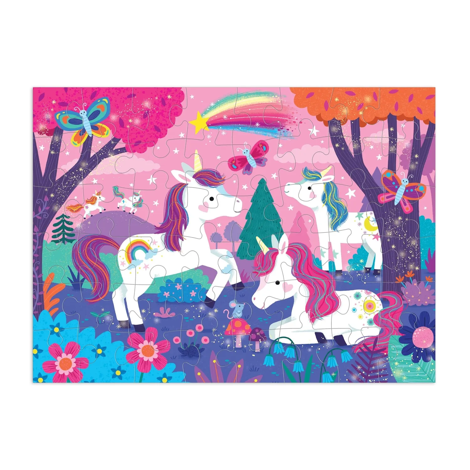 Mudpuppy Unicorn Magic Puzzle 48 piese 38x28 cm 3+ ani
