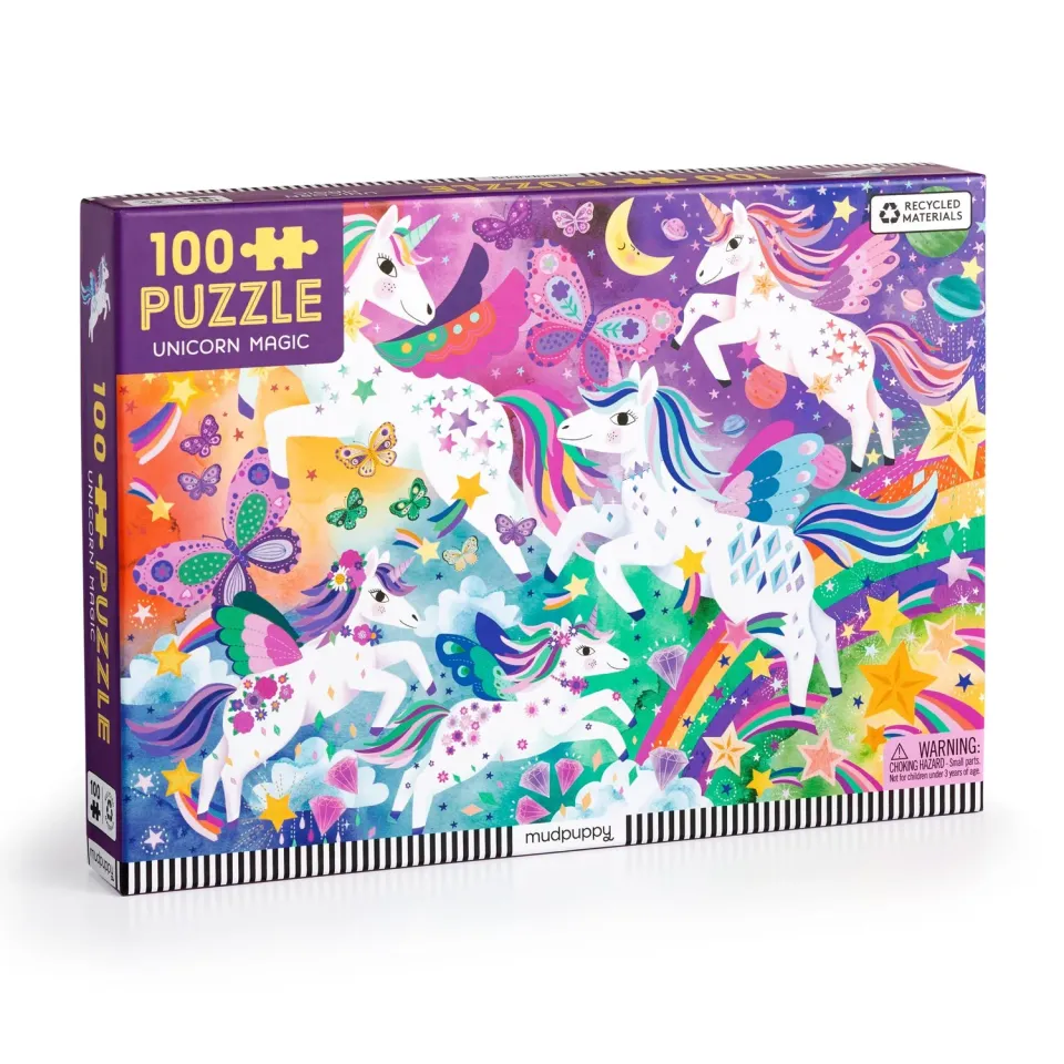 Mudpuppy Unicorn Magic puzzle 100 piese unicorni