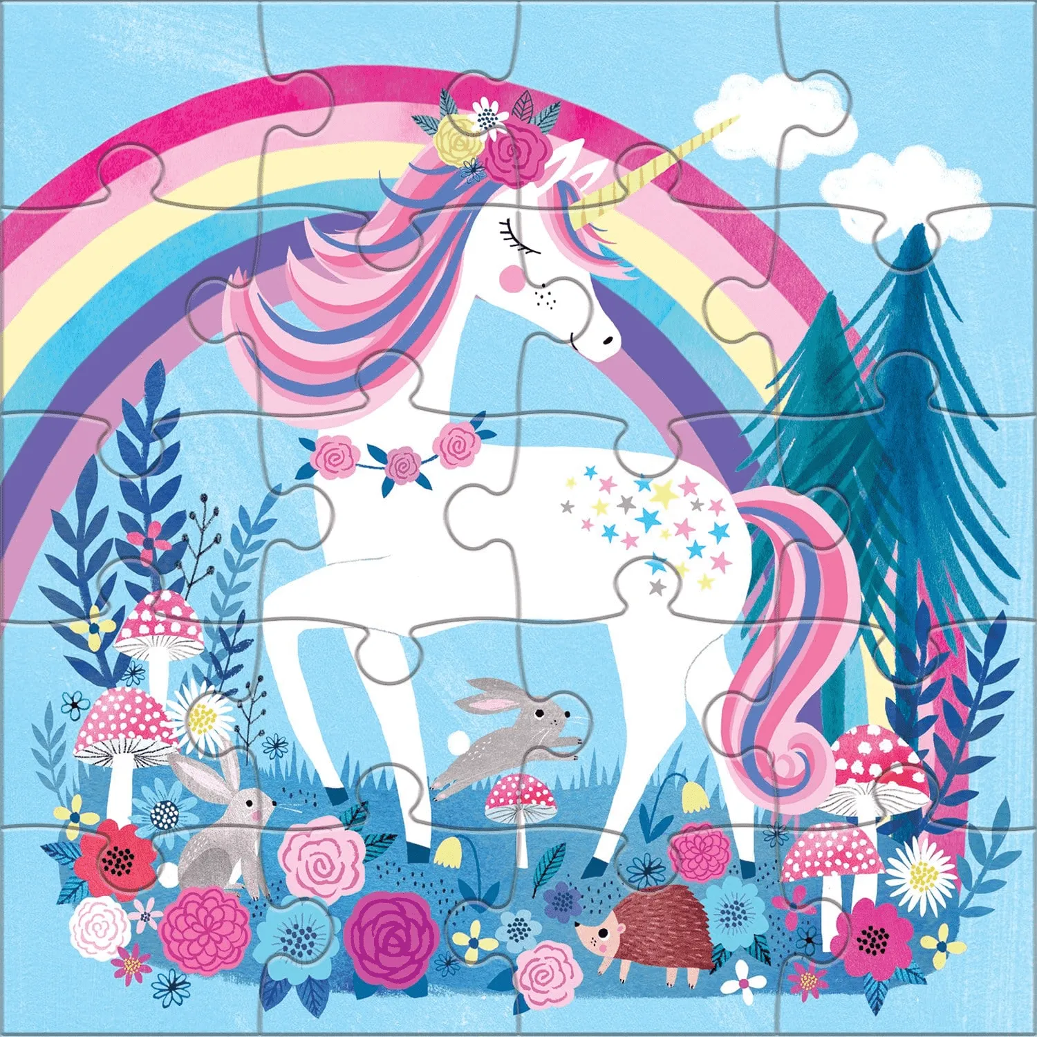 Mudpuppy Magical Unicorn puzzle magnetic 2x20 piese