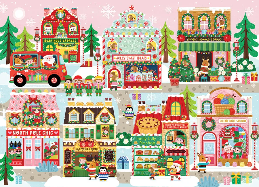 Cobble Hill Tinsel Town puzzle familie 350 piese Craciun